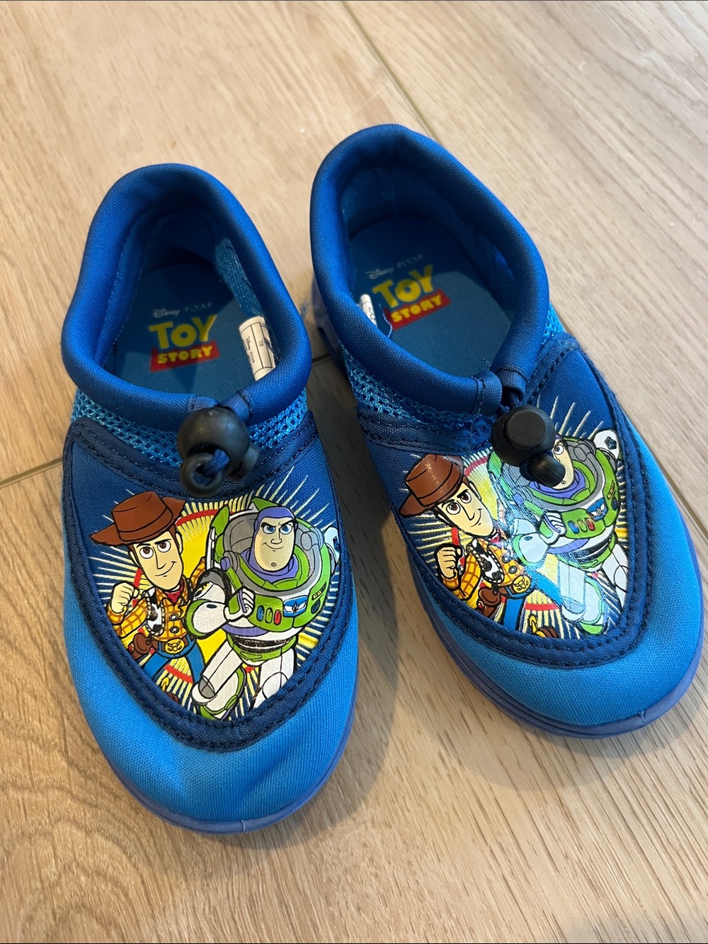 Disney Toy Story Blue Kids Slip-On Water Shoes with Woody & Buzz